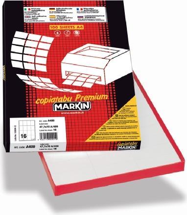 Actual product image Markin 210C564 Rectangle Permanent White 400piece(s) self-adhesive label