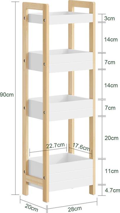 Produktbild SoBuy FRG226-H-WN (20 x 28 x 90 cm)
