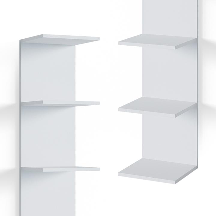 Produktbild Vicco Wandregal Paolo, Weiss, 28 x 190 cm 2er Set