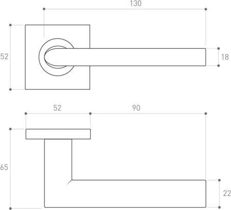 Produktbild Metal-Bud Door Handle Suppra Black