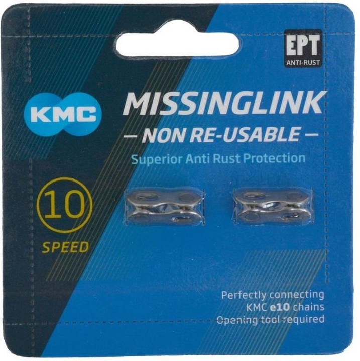 Actual product image KMC Chain lock 10NR EPT (e10) 2pcs/Card (10-speed)