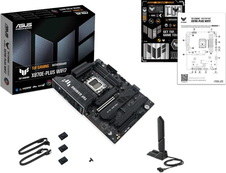 Image du produit ASUS TUF Gaming X870E-Plus WIFI7 (AM5, AMD X870E, ATX)