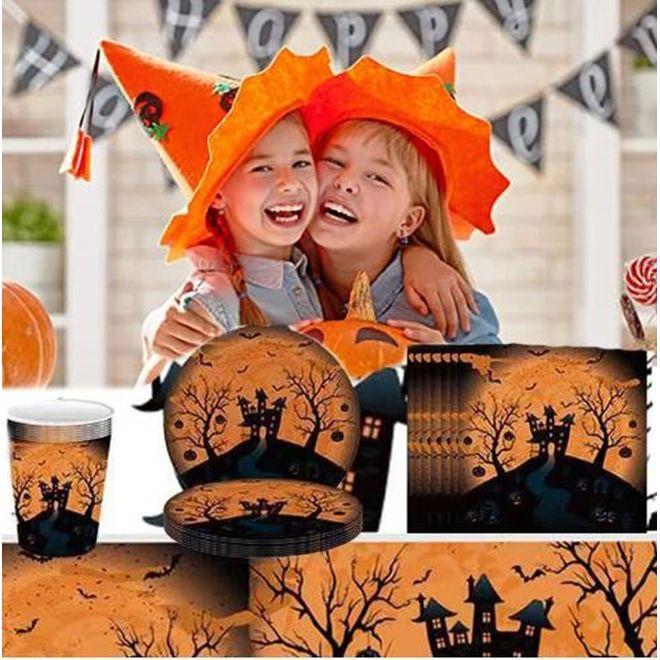 Produktbild MU Style Einweg Geschirr Halloween (70-tlg. Set) (70 x)