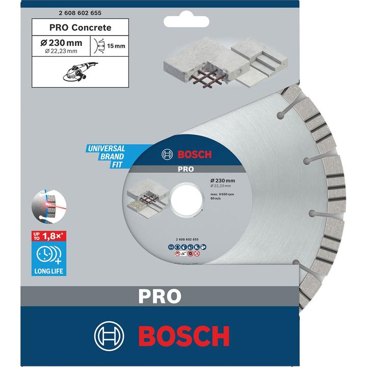 Actual product image Bosch Professional Zubehör PRO Concrete diamond cutting disc, 230 x 22.23 mm