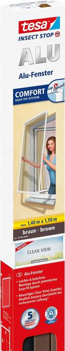 Immagine prodotto tesa Zanzariera Alu COMFORT per finestre, con telaio in alluminio, senza foratura (140 x 150 cm)