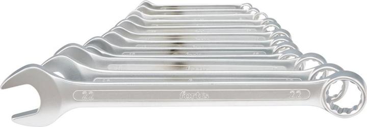 Produktbild Fortis Einmaulschlüssel (10  mm, 11 mm, 12 mm, 13 mm, 14 mm, 17 mm, 19 mm, 22 mm)