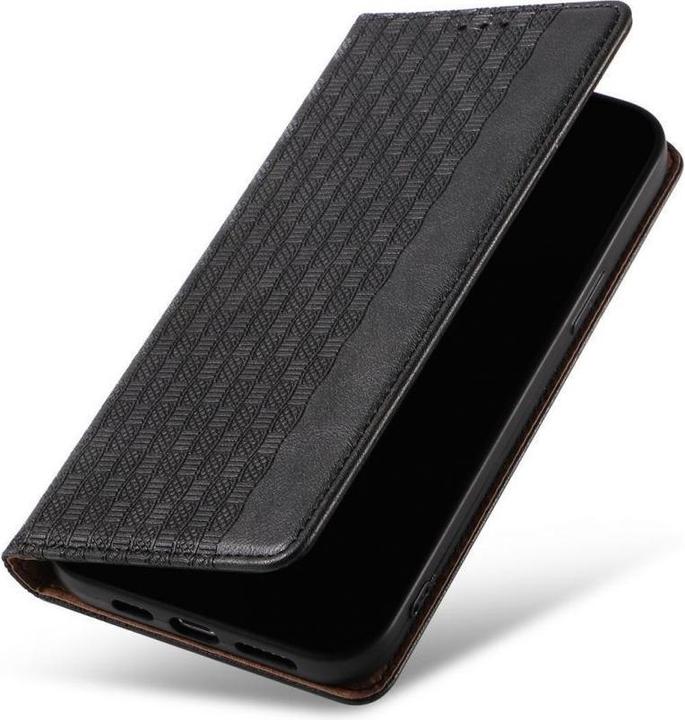 Actual product image Hurtel Magnet Strap Case for iPhone 14 Flip Wallet Mini Lanyard Stand Black (Apple iPhone 14)