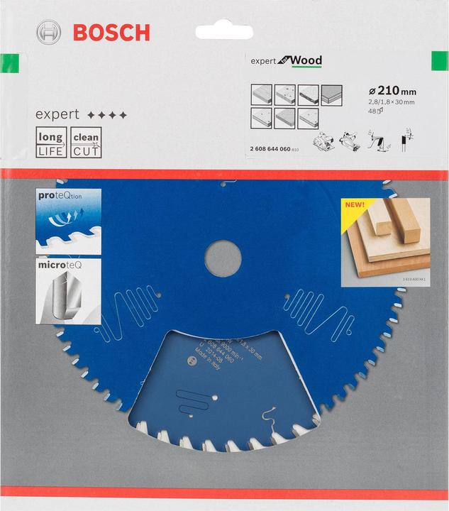 Produktbild Bosch Professional Zubehör Kreissägeblatt Expert for Wood, 210 x 30 x 2,8 mm, 48