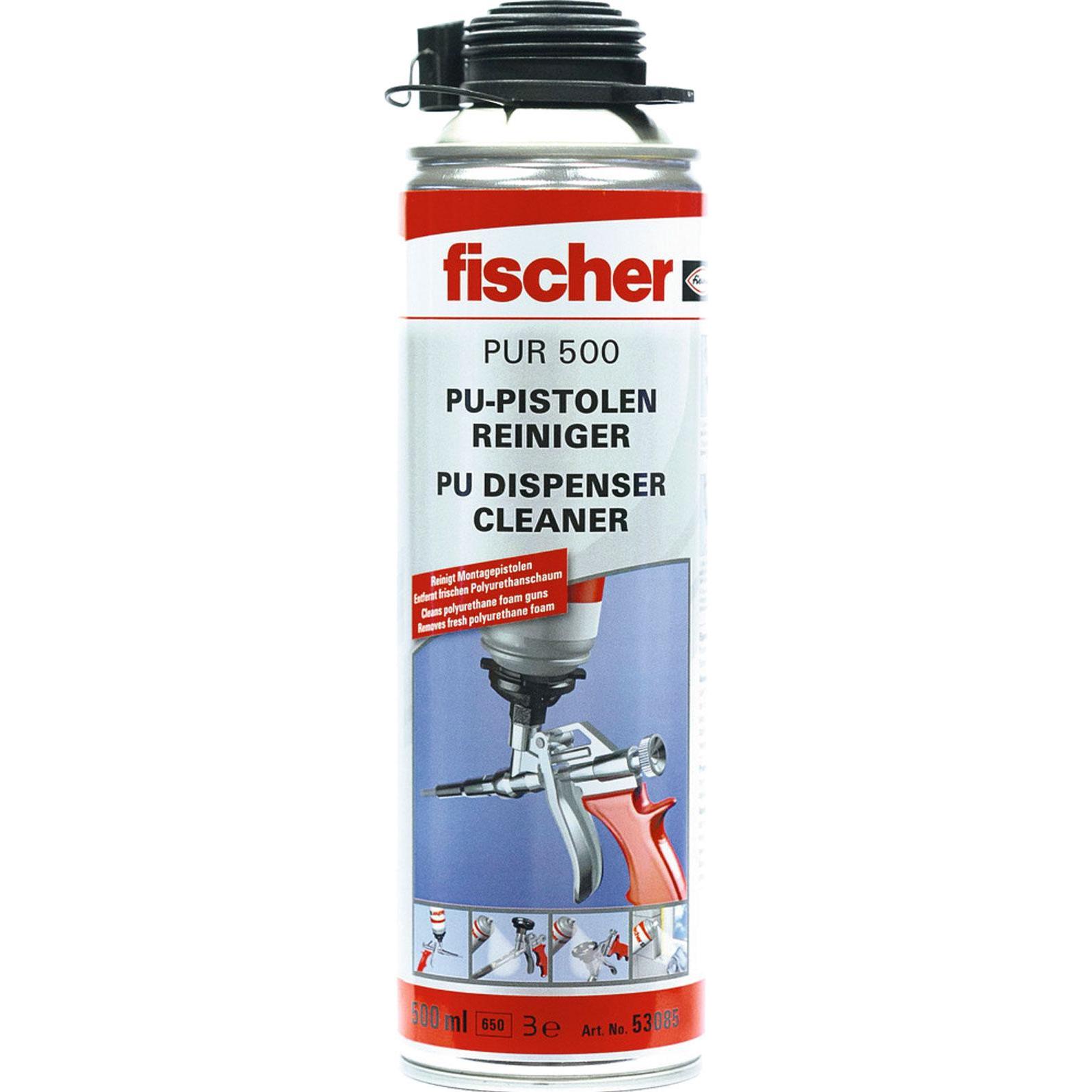 Fischer, Bauschaum, PU- und Pistolenreiniger PUR 500 (500 ml)