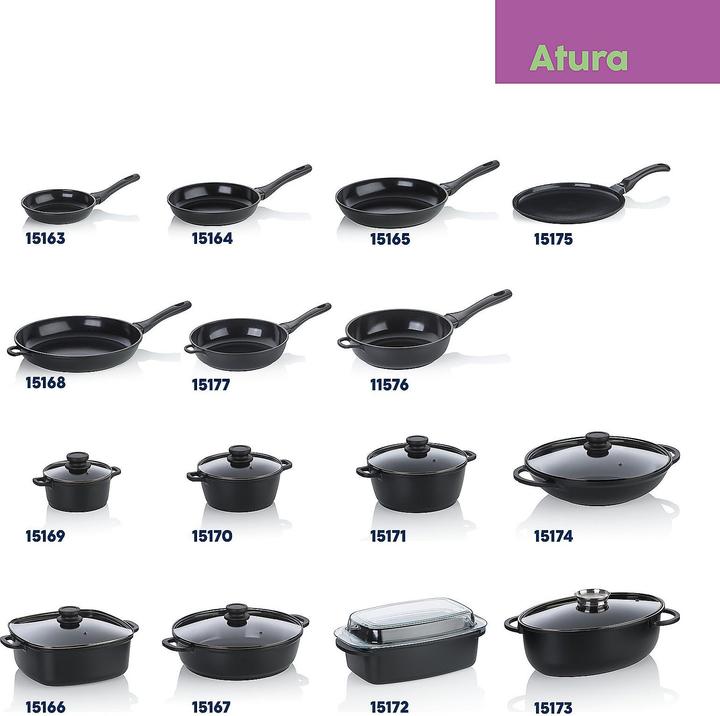 Produktbild Kela Quadratische Keramikschale + Deckel Atura (Bratpfanne, Aluminiumguss)