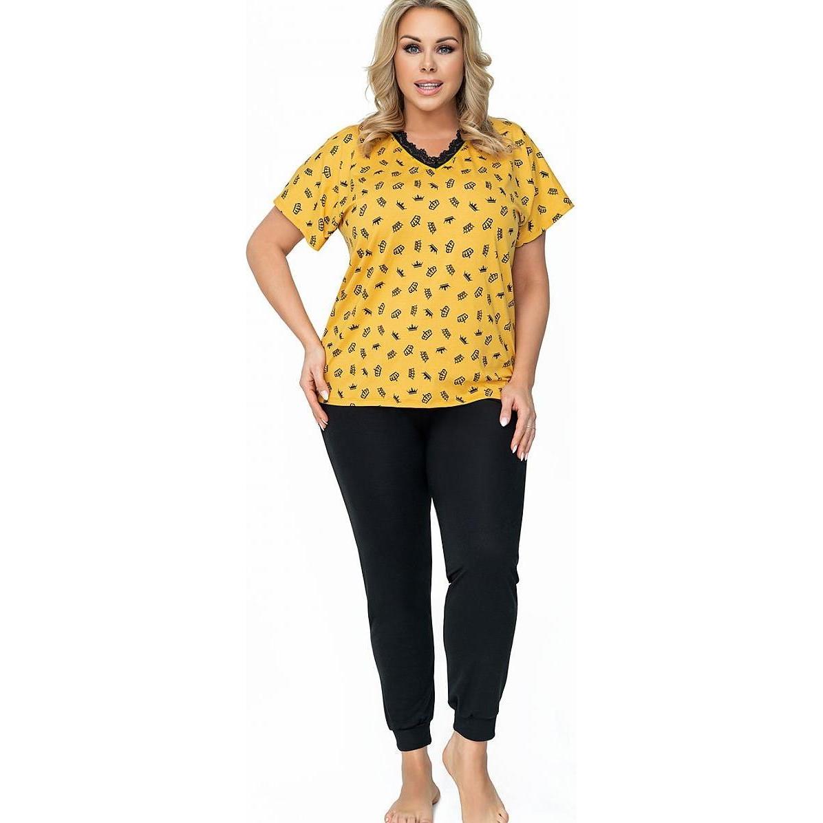 Donna, Damen, Pyjama, Pyjama, Schwarz, (46)