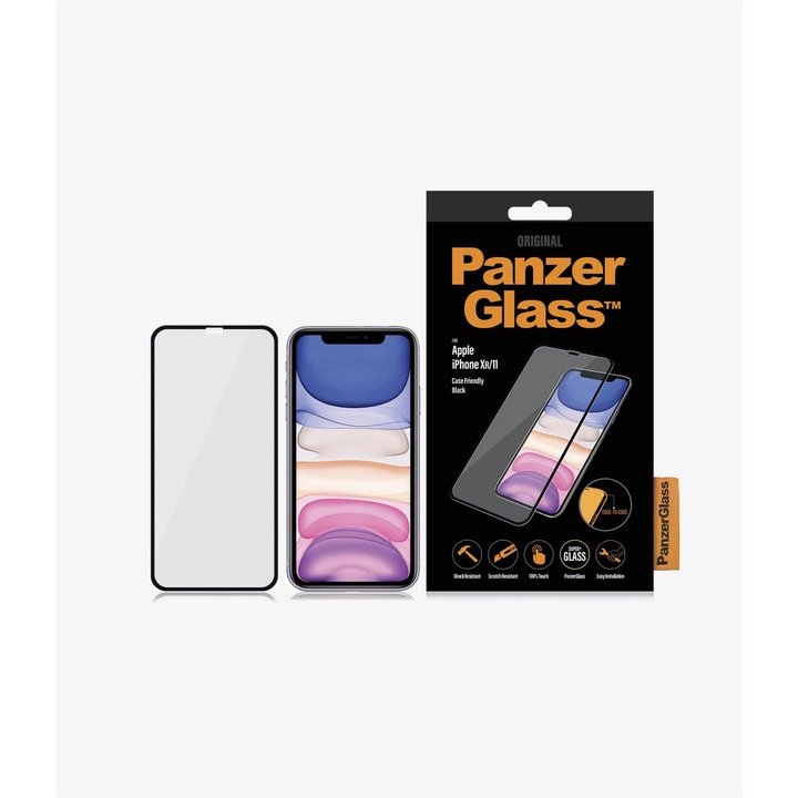 Actual product image PanzerGlass edge to edge (1 Piece, Apple iPhone 11, Apple iPhone XR)
