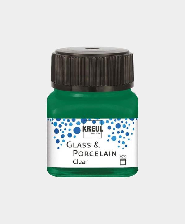 Produktbild Kreul Glass & Porcelain Clear, Porzellan- und Glasfarbe (Dunkelgrün, 20 ml)