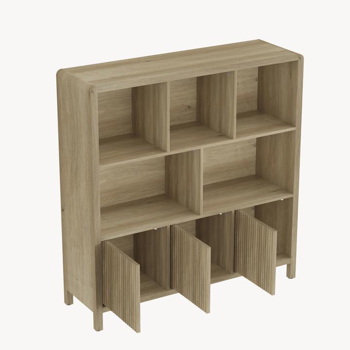 Image du produit En.Casa Kommode Lukkodso 102x98x30 cm Eicheoptik, mittelhell (98 x 30 x 102 cm)