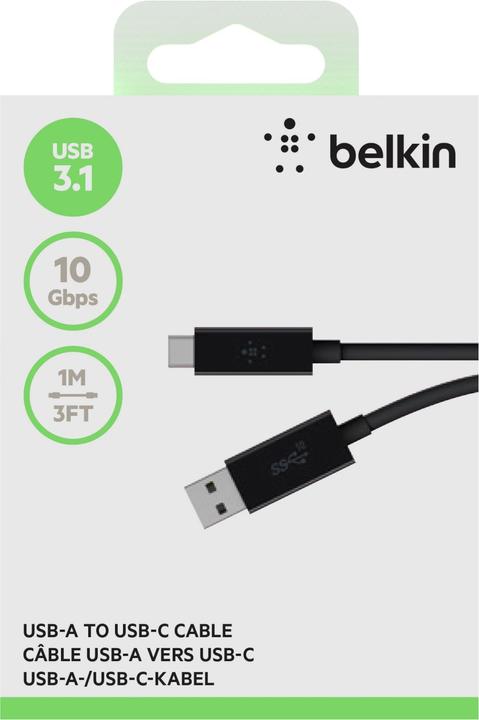 Actual product image Belkin USB 3.1 Cable: Data rate 10Gbps (1 m, USB 3.1)