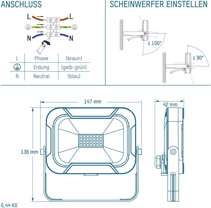 Produktbild Ansmann LEDWandstrahler WFL2400 (2400 lm)