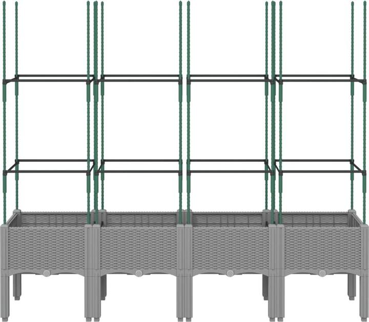 Image du produit vidaXL Pflanzkübel mit Rankgitter PP