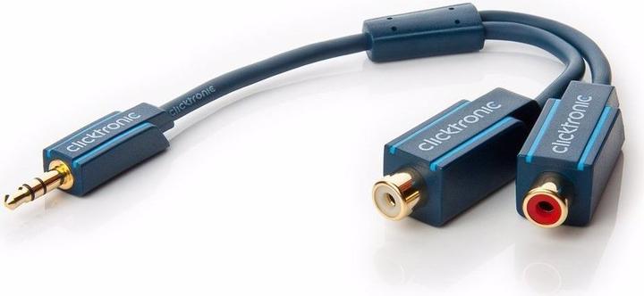 Goobay MP3 Y-Adapter (0.10 m, Cinch, 3.5mm Klinke (AUX))