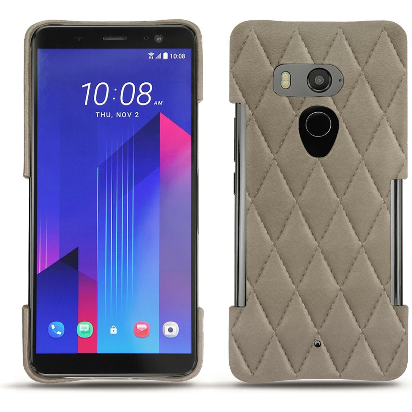 Noreve Lederschutzhülle (HTC U11+), Smartphone Hülle, Beige