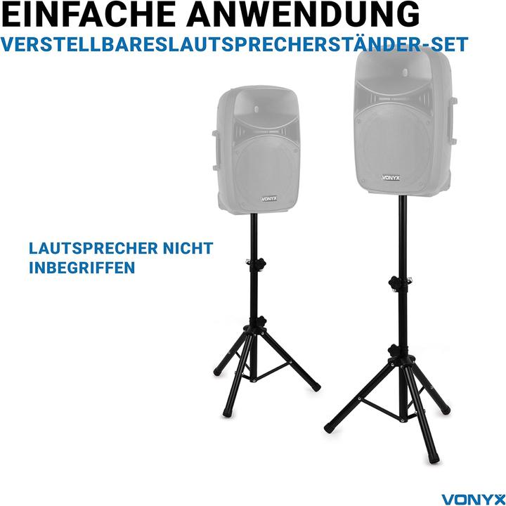 Actual product image Vonyx Höhenverstellbarer Lautsprecherständer (1 pcs., Wall installation, Height-adjustable)