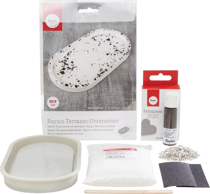 Produktbild Rayher Kreativ-Set "Raysin Terrazzo-Untersetzer"