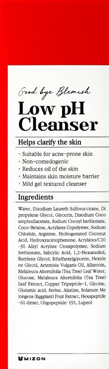 Actual product image Mizon Good Bye Blemish Low pH Cleanser (Facial cleansing wipes, 100 ml)