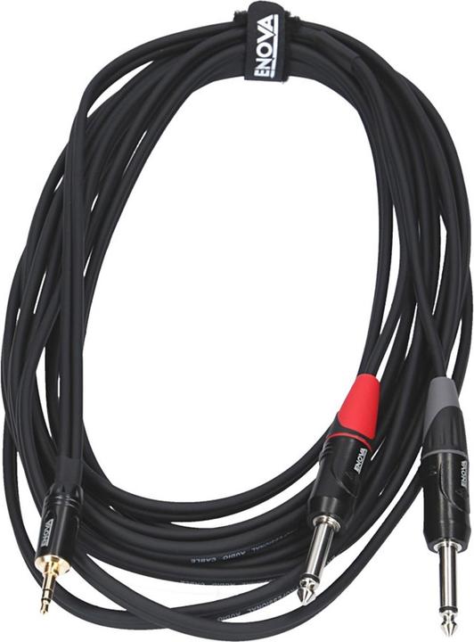 Image du produit Enova Câble jack 3.5mm/jack 6.35mm, rouge/noir, 2m (2 m)
