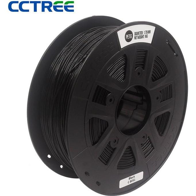 Anycubic CCTree - PETG 1.75 mm 1 kg - Filament For FDM Printers (PETG, 1.75 mm, 1000 g, Schwarz), 3D Filament, Schwarz