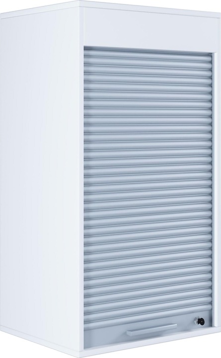 Actual product image VCM Wood office cabinet filing cabinet Aktos L roller shutter lockable (50 x 40 x 93 cm)
