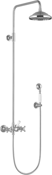Dornbracht Madison showerpipe with shower mixer, without hand shower, 420 mm projection, fixed showe