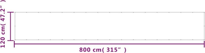 Actual product image VidaXL Balkon-Sichtschutz 100% Polyester-Oxford (800 cm)