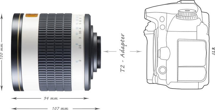 Image du produit Walimex 500/6,3 DSLR Miroir C-Mount (T2, Plein format)