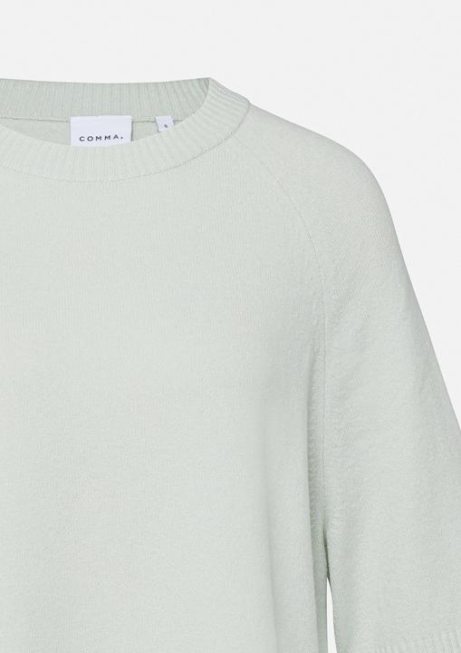 Immagine prodotto Comma Strickpullover Lässiger Cashmere Touch Baumwollmix-Strickpullover mit verlängertem Kurzarm (M)