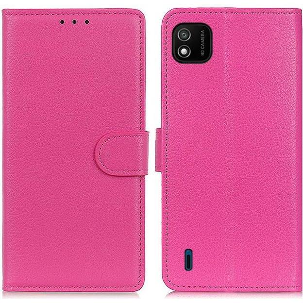 Thumbnail - MU Classic Litchi Leder Bookcover Series (Wiko Y62), Smartphone Hülle, Rosa