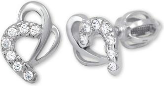 Produktbild Brilio Earrings made of white gold heart with crystals 239001 00583 07