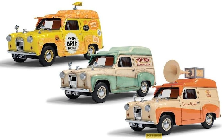 Actual product image Corgi Wallace & Gromit Austin A35 Van Collection - Cheese Please! Top Bun Spick & Spanmobile