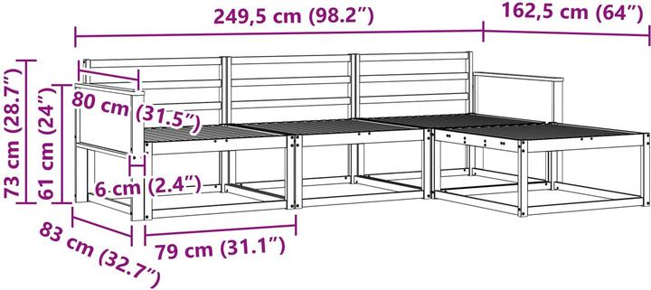 Produktbild vidaXL Outdoor-Sofa