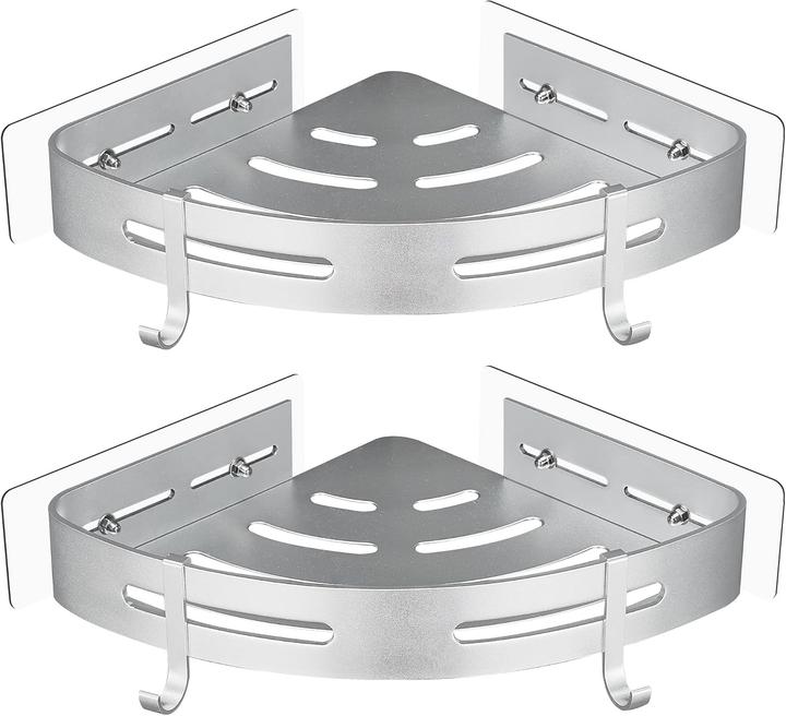 Eck-Duschregal Set ohne Bohren (2 Stück)