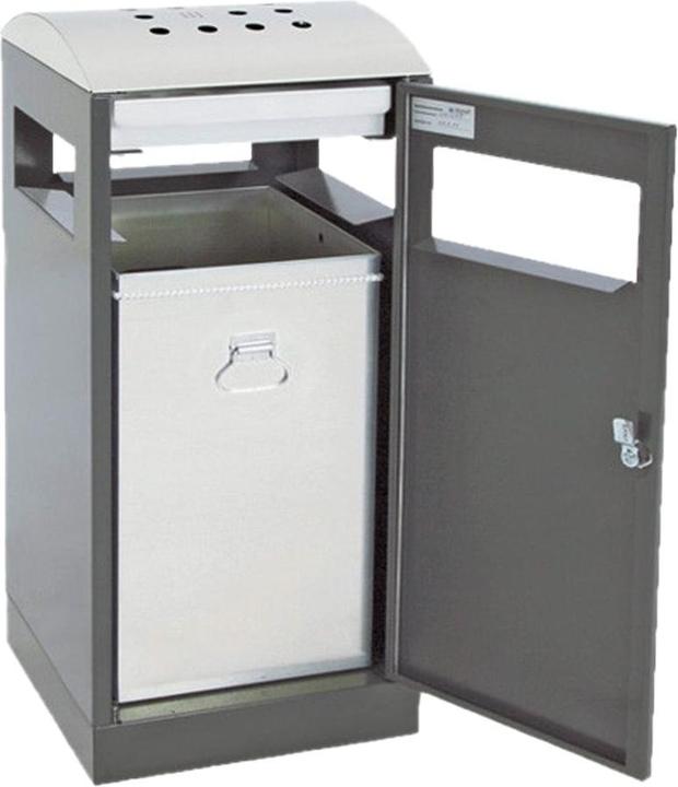 Actual product image Waste collector with ashtray, capacity 90 l, charcoal. (90 l)