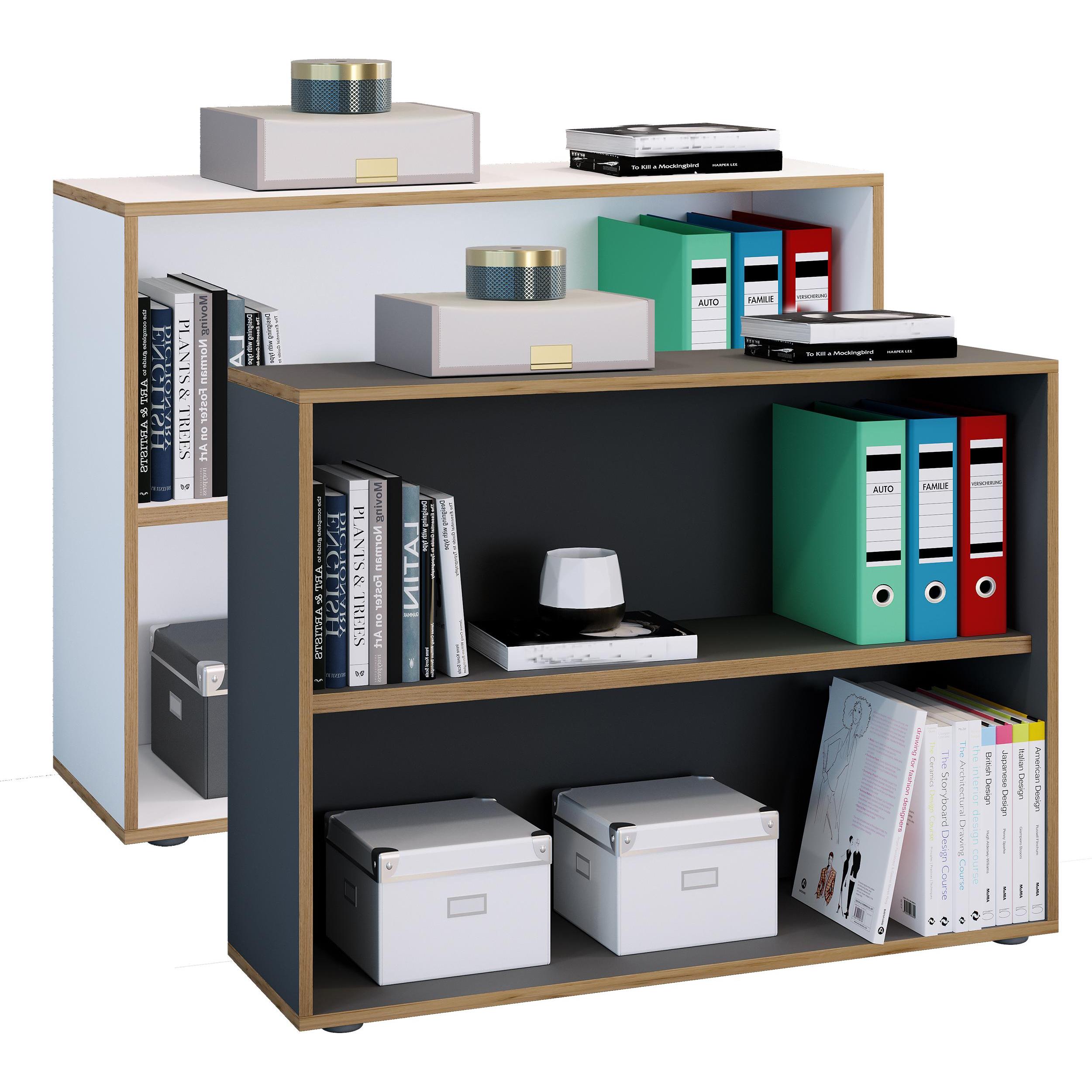 VCM, Aktenschrank, Regal Bücher Ordner Aktenregal Salia 2f