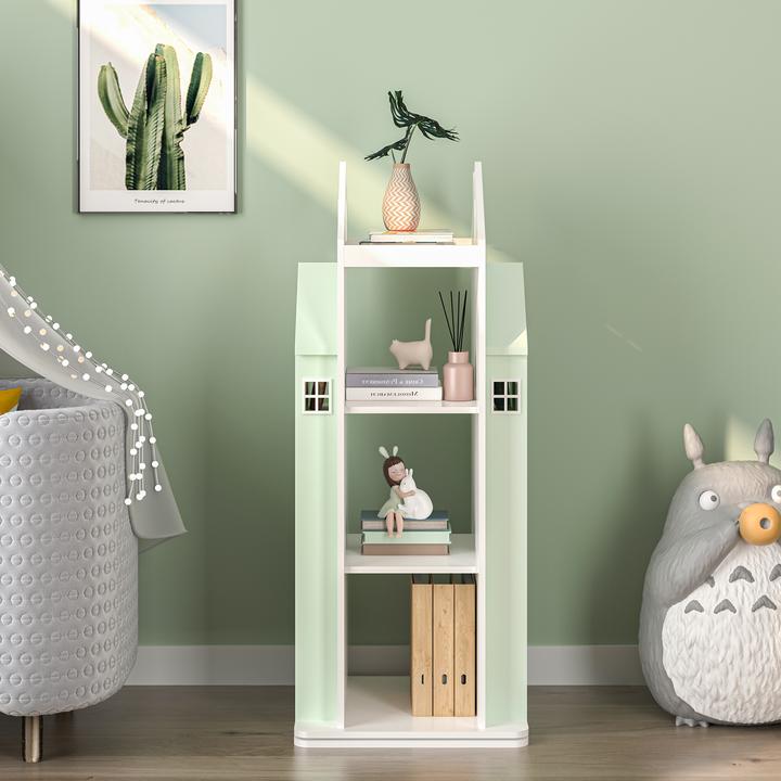 Immagine prodotto En.Casa Drehbares Kinderregal Vipsali 108x40x40 cm Mintgrün/Weiss