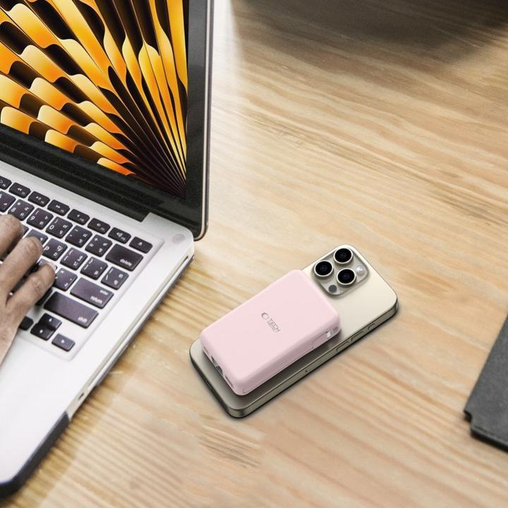 Actual product image Tech-Protect Powerbank PB31 LifeMag MagSafe 10000 mAh - rosa (10000 mAh, 15 W)