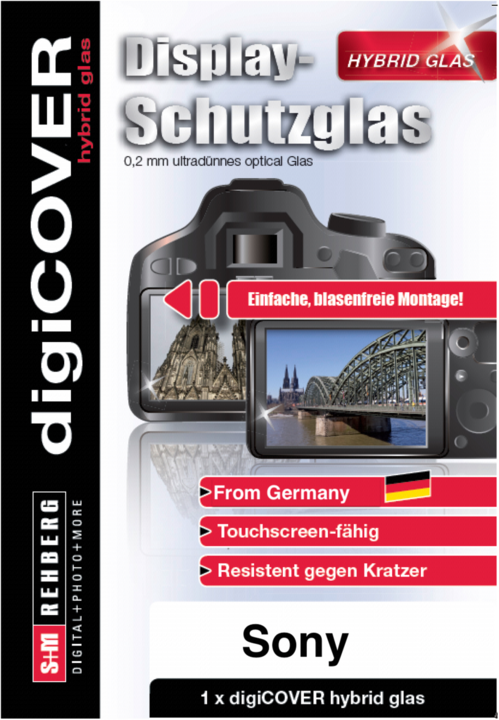 Produktbild digiCOVER Hybrid Glas Display Schutz Sony Alpha 6000 6300 6500 (Displayschutz, Alpha 6000)