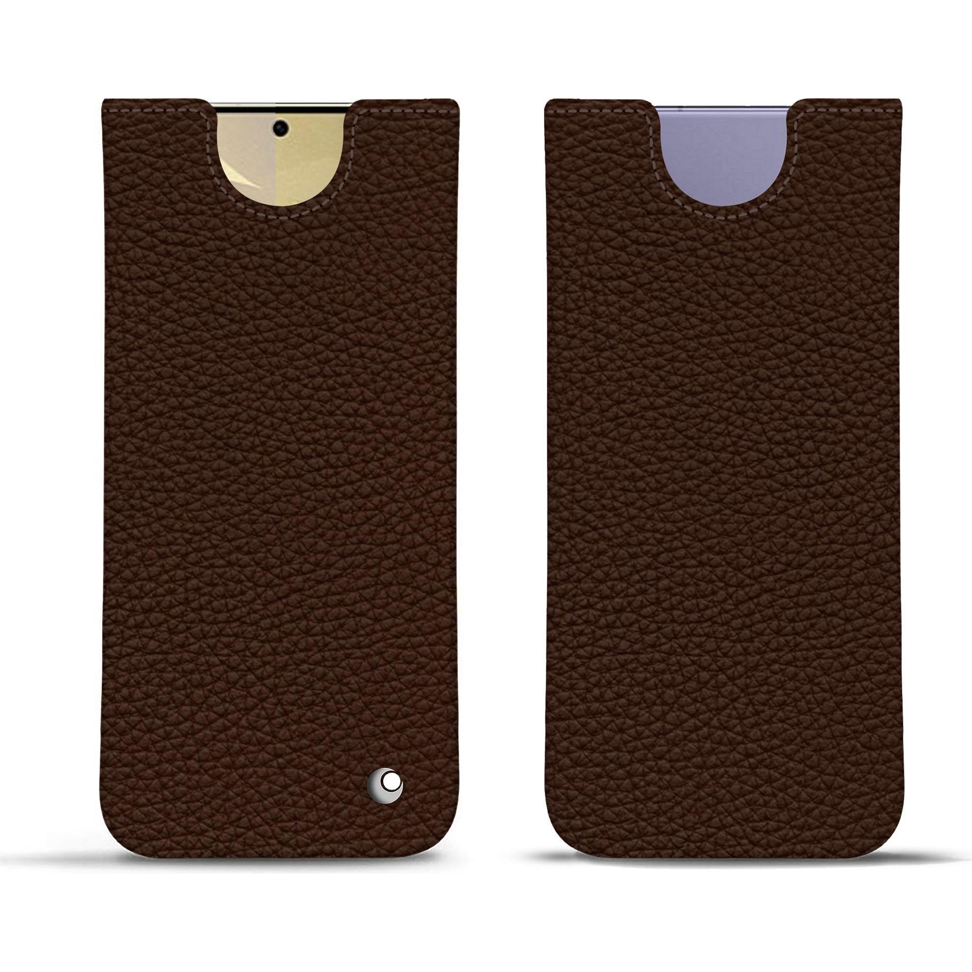 Noreve Lederschutzhülle (Samsung Galaxy S24+), Smartphone Hülle, Braun