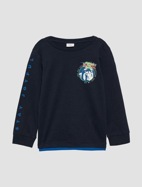 S.Oliver T-Shirt Longsleeve mit gummierten Prints (104, 110)
