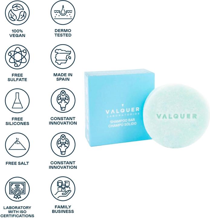 Immagine prodotto Valquer Sky Champu Solido Cabello Normal 50 G (Shampoo solido, 50 g)