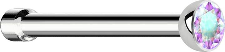 Immagine prodotto Star Piercing Borchia da naso dritta in argento con cristallo multicolore (senza ottone, Acciaio chirurgico 316L)