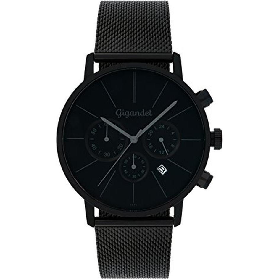 Gigandet, Orologio da polso, Elegante analoge Chronographenuhr mit Datumsanzeige und Wasserdichtigkeit, Nero, (Cronografo, Orologio da polso analogico