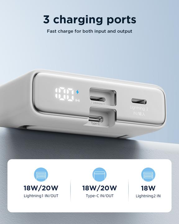 Image du produit Joyroom JR-PBM01 (10000 mAh, 20 W, 38.50 Wh)