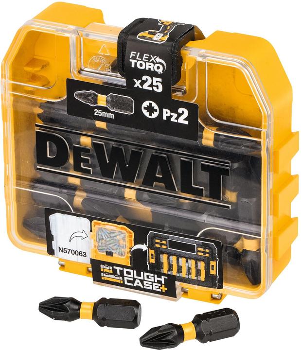 Image du produit DeWalt Embout de tournevis Pozidriv PZ2, type embout de tournevis, 25 (par paquet) pièces, 25 mm (Croix Pozidriv PZ M2)